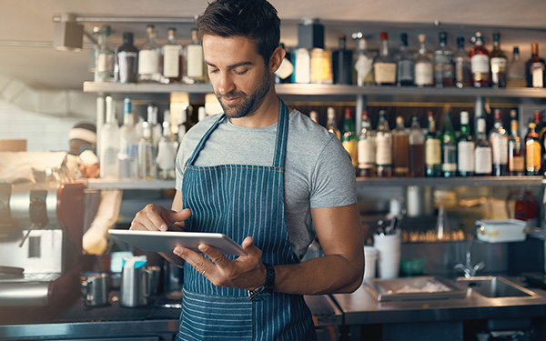 Restaurant Waiter Managing Inventory