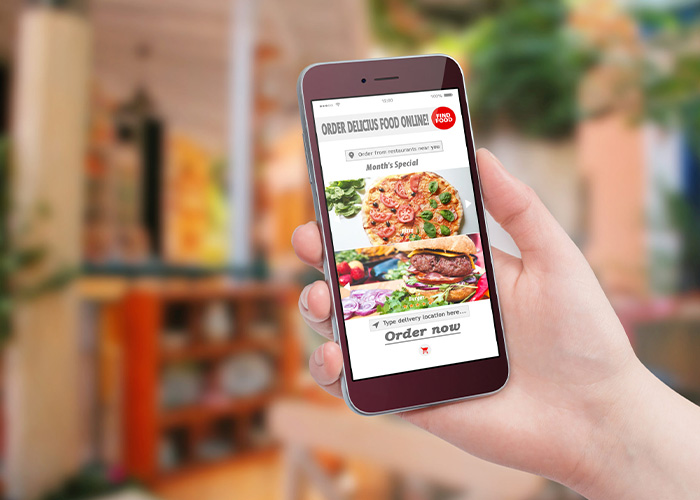 online ordering on a smart phone