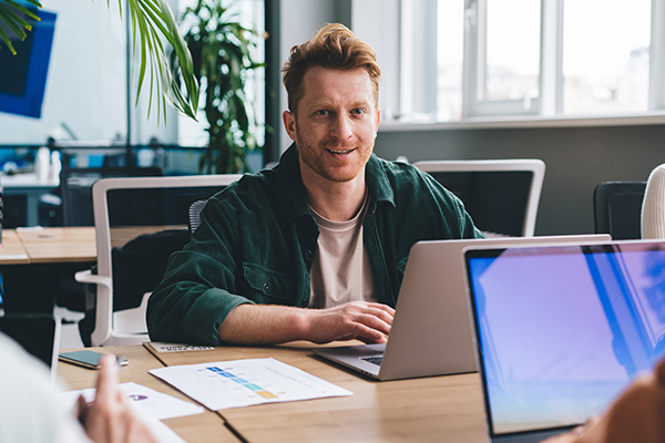 man in professional office