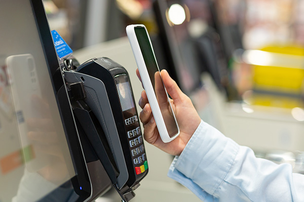 contactless payment via kiosk